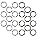 Produktbild 20 Stück 30mm Schwarz. Rund Karabiner Frühling Snap Clips Silber Zinklegierung Klein O-Ring Karabinerring