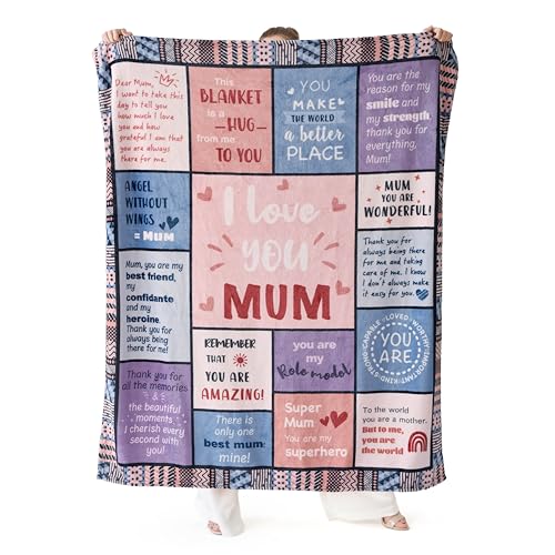 Bedsure Fleece Throw Blanket for Mum - Mothers Day Gifts Blanket Soft Cozy Throws for Bed Single Size Purple 130x150cm