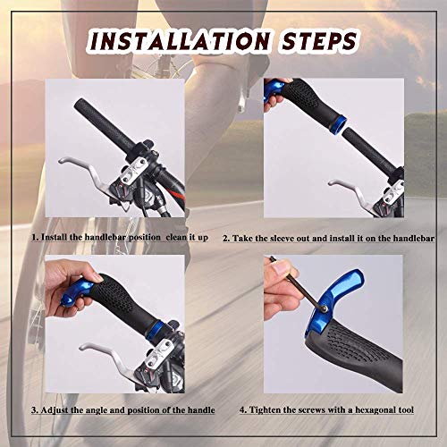 1 Pair Handle Bar Grips Bicycles for KHS Flite 500 2026, Bicycles Anti-Slip Handlebar Wraps Shock-Absorbing Ergonomic Damping Grips