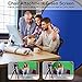 EMART Portable Green Screen Backdrop, 5 x 6.5ft Collapsible Pop Up Chromakey Background, 2-in-1 Fold Blue Greenscreen for Live, Zoom Virtual, Home Office, Camera, Travel