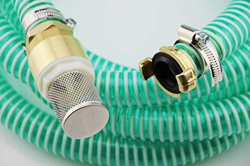 Preisvergleich Produktbild 5m Saugschlauchgarnitur, PVC Spiralschlauch LW 25mm 1 Zoll, Rückschlagventil mit Klauenkupplung