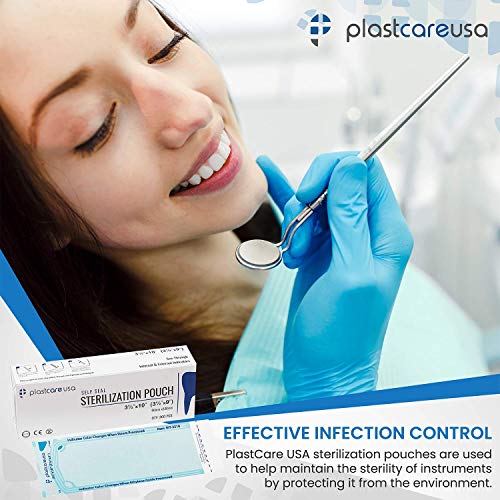 1000 Self Sealing Sterilization Autoclave Pouch, 5.25 Inches X 10 Inches, Paper Blue Film, 5 Boxes Of 200 Pouches #TOP4