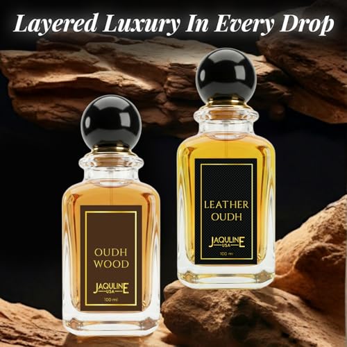 Image of JAQULINE USA Oudh Wood Perfume Premium Long Lasting EDP with Amber,Tonka & Vanilla - 100ml
