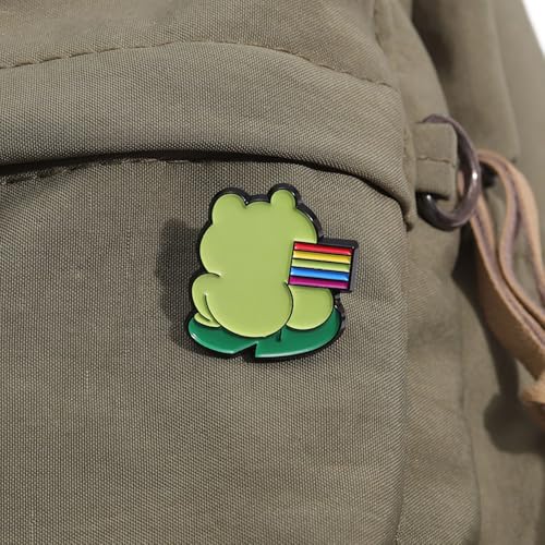 Image of Funny Animal Enamel Pins Set Corgi Frog Goose Cat Themed Badge Pins for Backpack Novelty Lapel Pins for Clothes Cartoon Brooches for Hats Bags Jackets