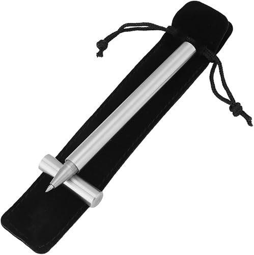 HEEPDD Bolígrafos de 0.020 in, hechos a mano, de acero inoxidable, con rodillo de bolsillo, de lujo, ejecutivo, perno de acción, bolígrafo de