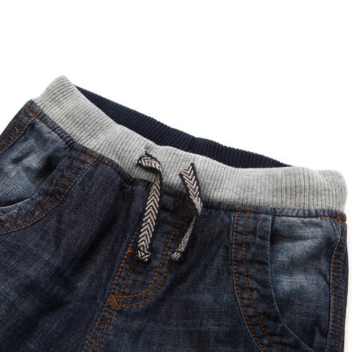 Richie House Girl's Rugged Jeans with Adjustable Waistband RH120120-1/2 Blue4