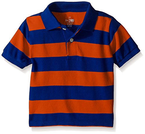 The Children's Place Baby Boys' Striped Cotton Pique Polo