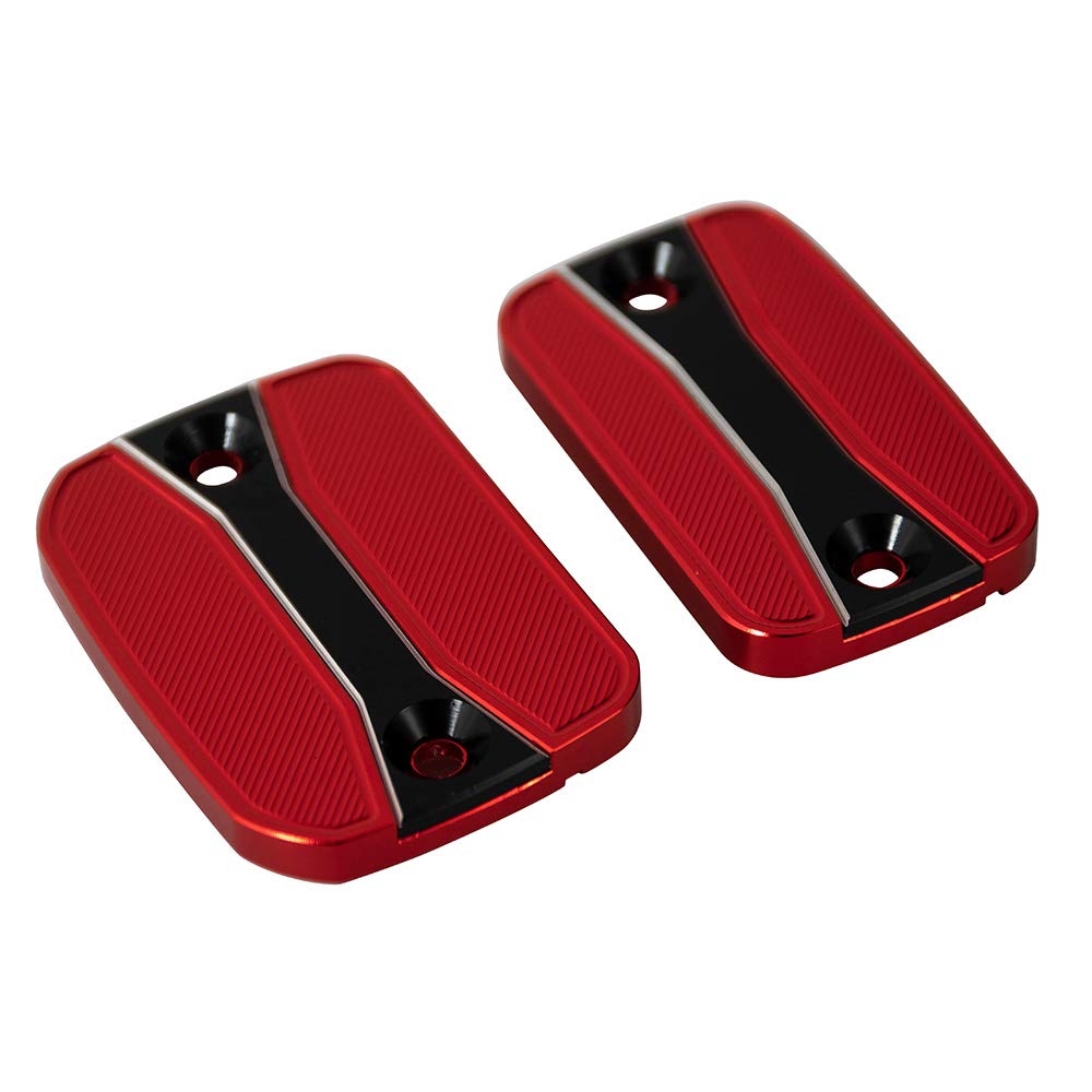 Bouchons de réservoir de liquide de frein et d’embrayage avant de la moto, 2 pièces, pour Ducati Monster 696 2008-2014 pour Monster 821 2014-2017 pour Hypermotard 939 2016-2017 (Rouge)