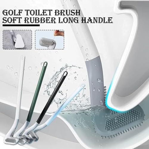 Image of 2 Pc Golf Toilet Cleaning Brush with Holder, Bathroom Toilet Brush Set, Durable Toilet Bowl Cleaner Brush, Golf Design Bathroom Cleaning Brush, Modern Bathroom Accessories (2, Medium)