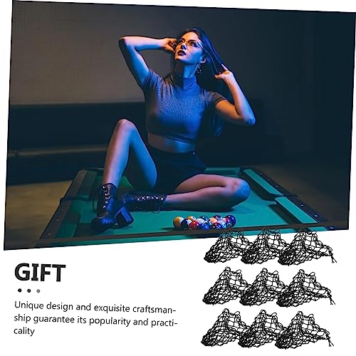 Besportble 12Pcs Billiard Net Bag Plastic Containers White Storage Shelves Green Bags Pool Table Side Pocket Snooker Table Pocket Sports Billiard Holder Sports Billiard Net Billiard Container #TOP6