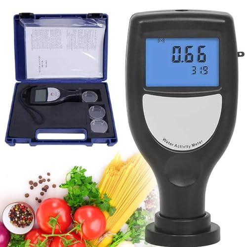Wasseraktivitätsmesser Tester – Lebensmittel-Wasser-Aktivitätsmonitor mit LED-Anzeige zum Messen von Getreide, Obst, Gemüse, Keksen und Kuchen