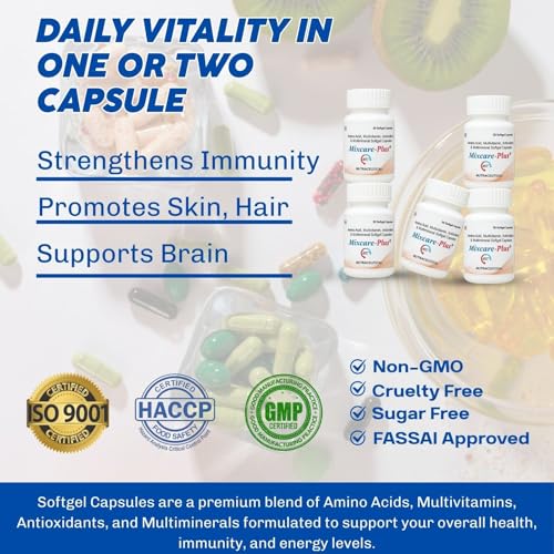 Image of Multivitamin Antioxidant Softgel Capsules | for both men & women /Daily Energy, Immunity & Overall Wellness Support | Gluten Free | Unflavoured | 30 Softgels (1)
