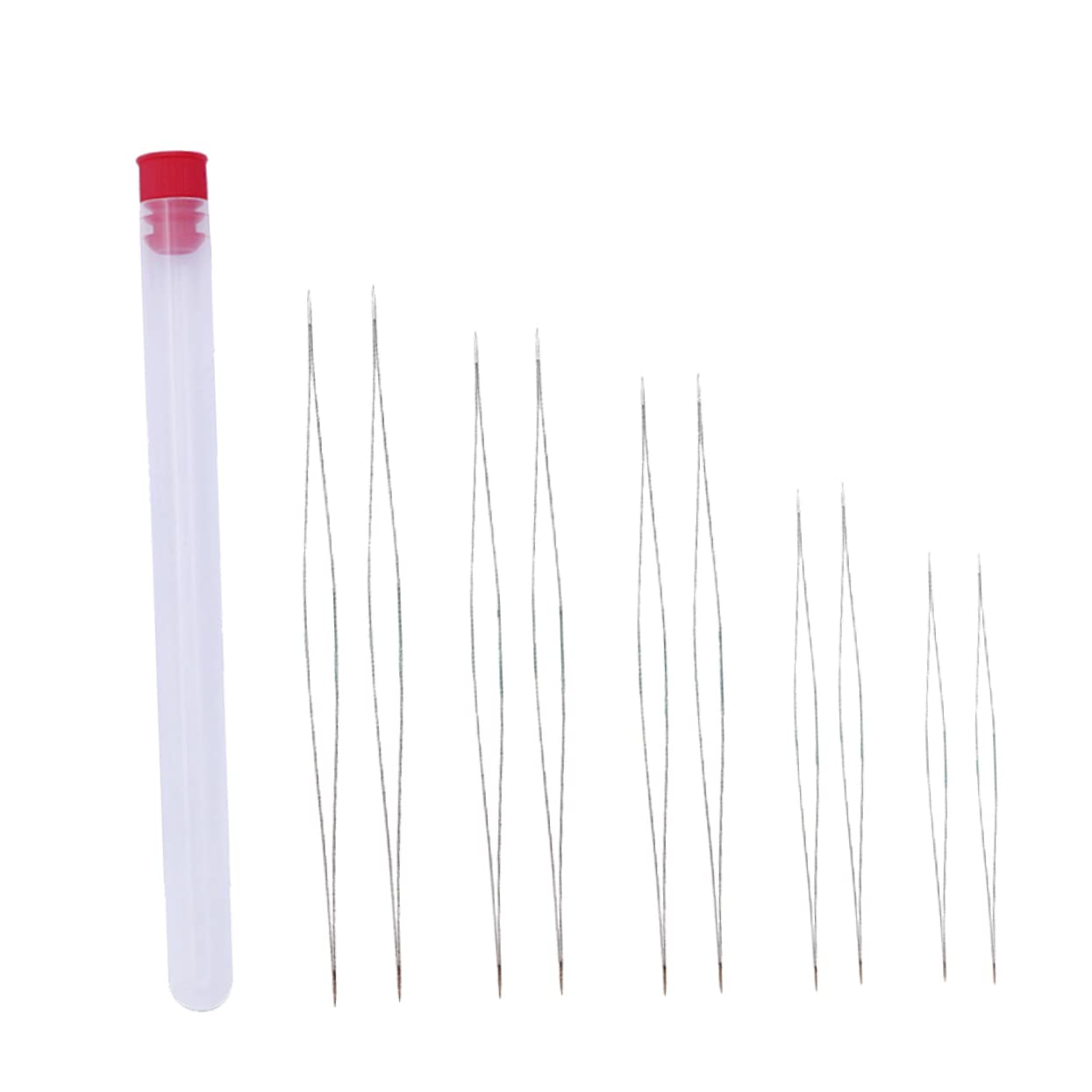 CIMAXIC Beading Needles for Jewelry and Crafts 10pcs Thread and Needle Kit Storage Bottle for Beginners and Professionals