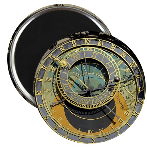 CafePress Prague Astronomy Clock Magnet 2.25 Round Magnet, Refrigerator Magnet