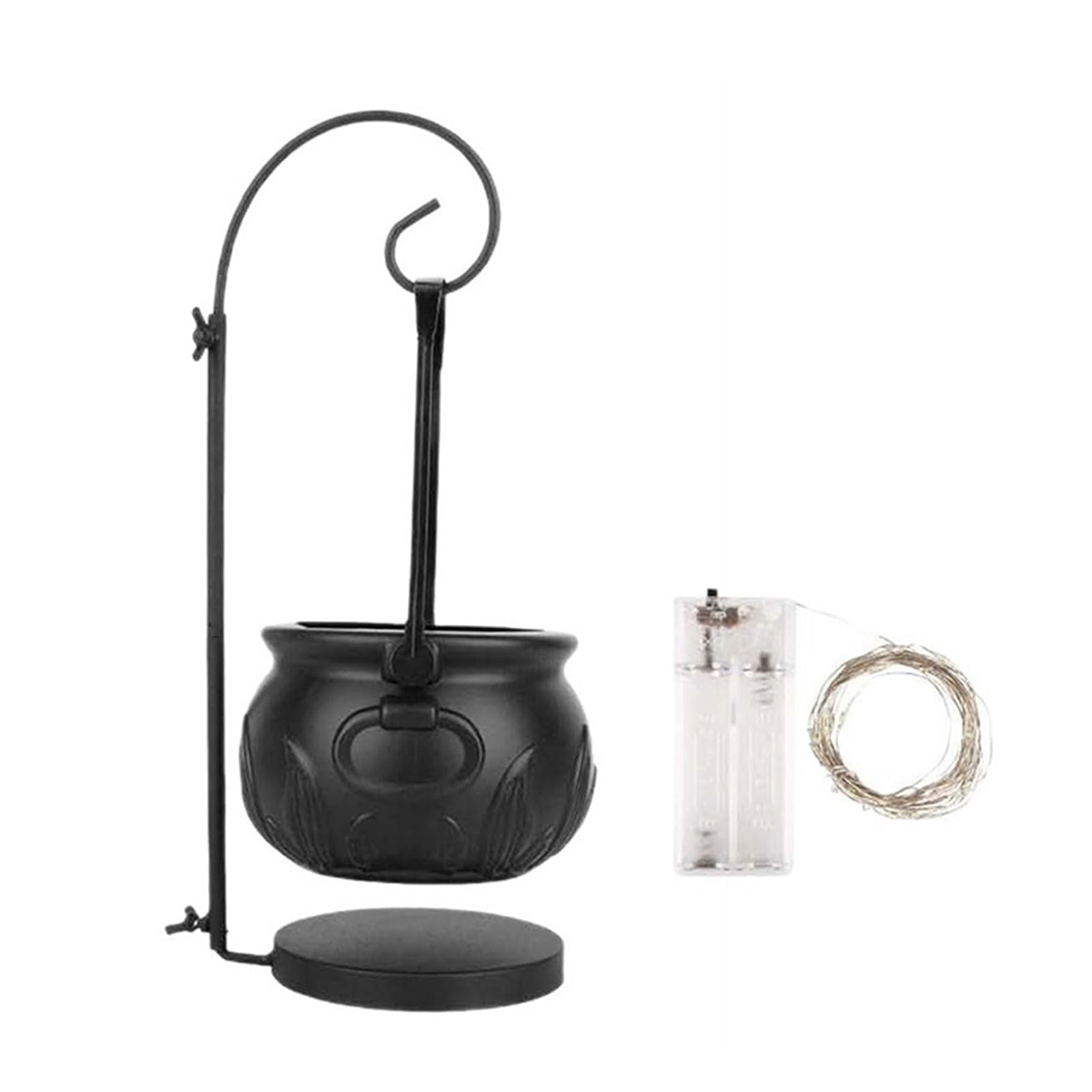 Msioytog Eerie Metal Witch Bucket Halloween Party Decoration Candy Container for Themed Gatherings Home or Classroom Activities Halloween Tabletop Decoration Witch Jar