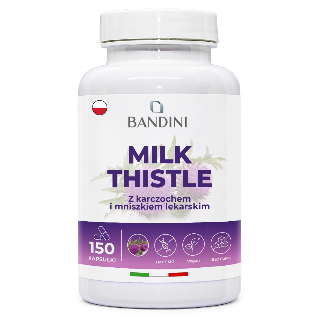 Bandini® Cardo Mariano Complex - karczoch mniszka lekarskiego - 150 kapsułek - wysoko dozowany z 80% sylimaryny - bez stearynianu magnezu, wyprodukowany we Włoszech - Wytwarzane metodą HPLC