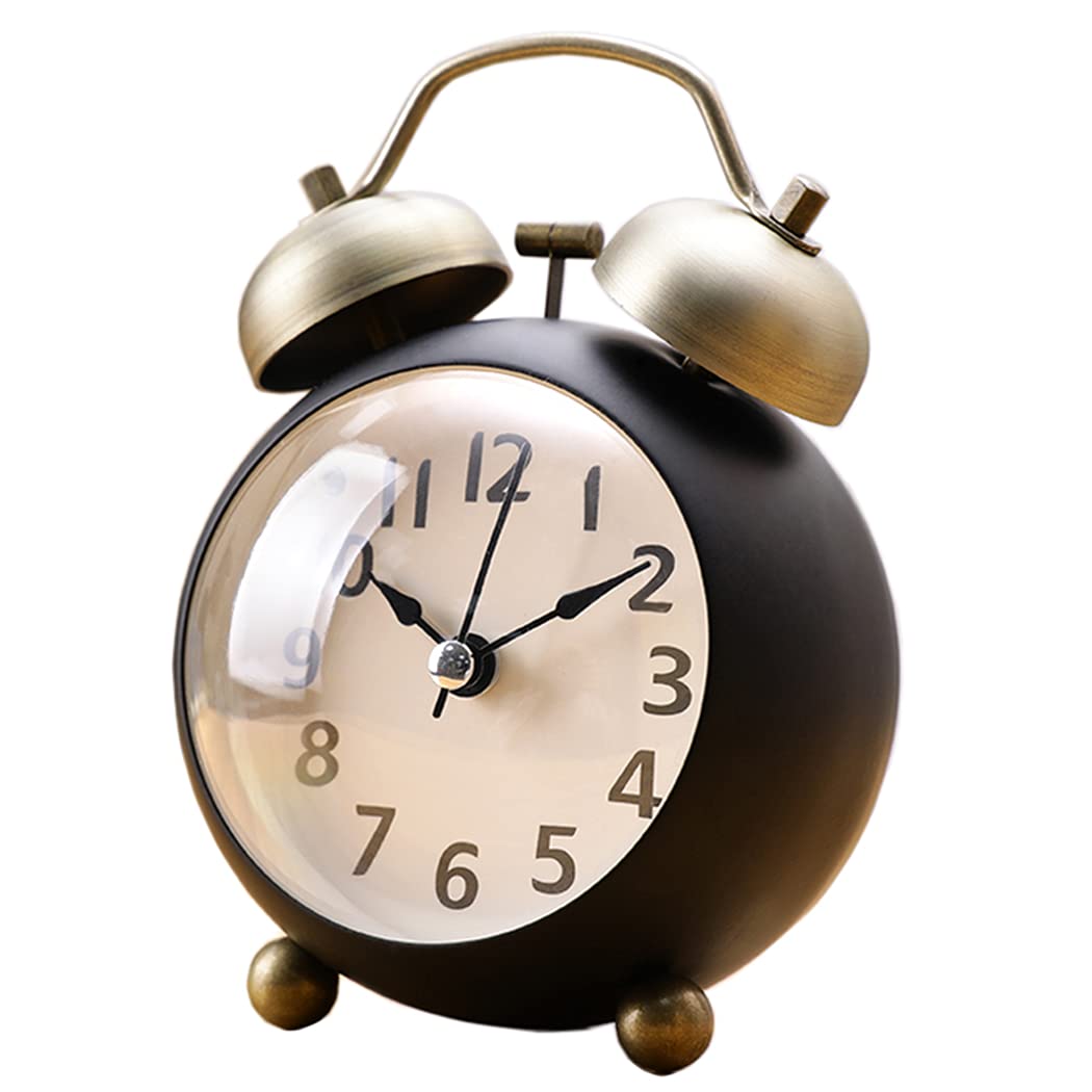 SWHONG Silent Alarm Clock,3 Inches Alarm Clocks Bedside,Alarm Clocks for Heavy Sleepers