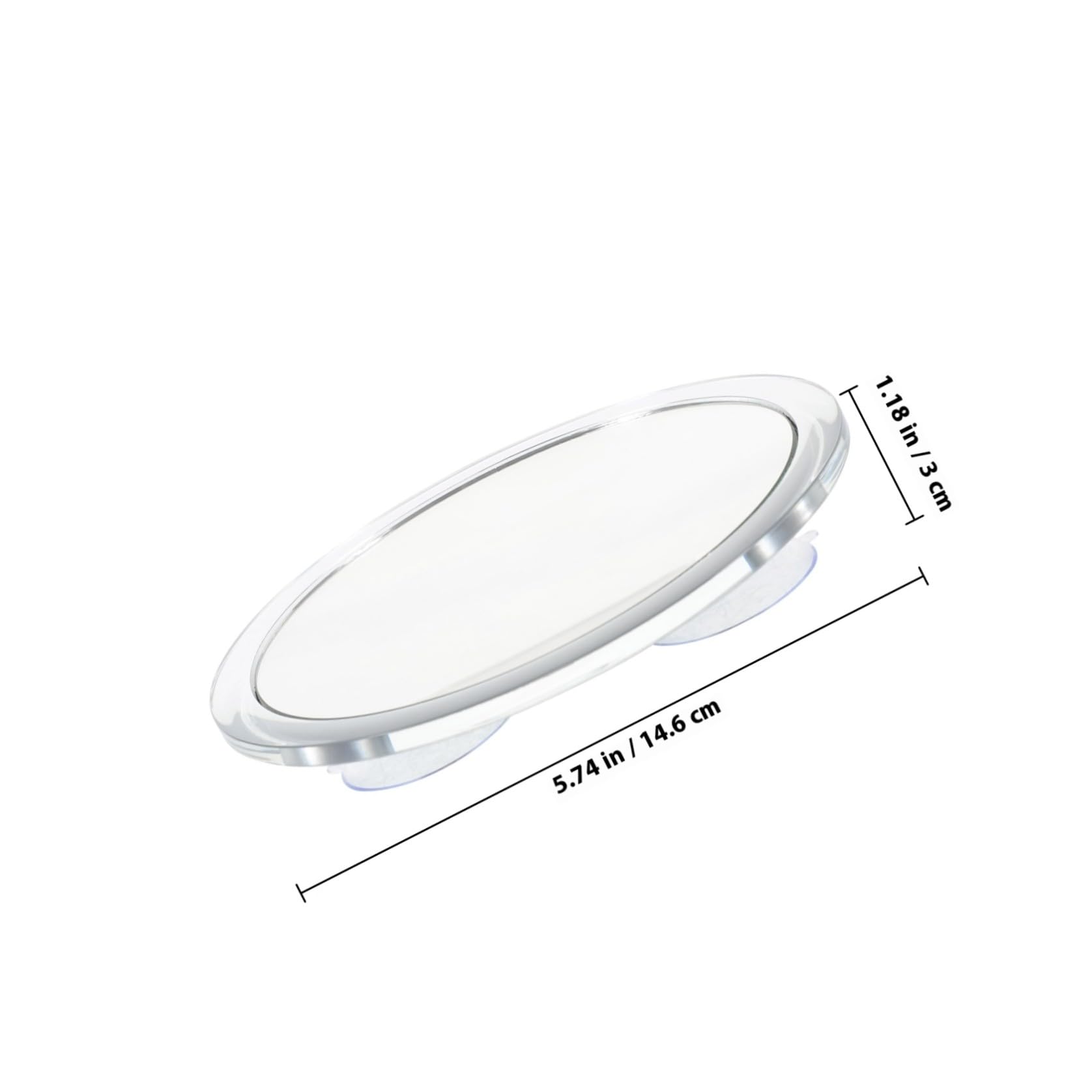 Specchio Ingranditore Trucco Bagno 15x Ventosa Forte Specchio Concavo in Vetro 146mm Singolo Lato per Applicazione Maschere e Modellatura Sopracciglia