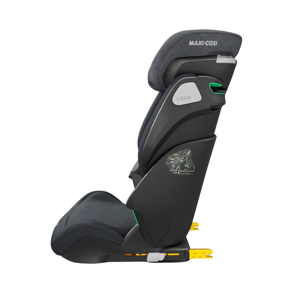Maxi-Cosi Kore i-Size Seggiolino auto per bambini 3,5 - 12 anni, 100 - 150 cm, ISOFIX, Altezza/Larghezza regolabile, Sistema di protezione laterale SPS Plus, Authentic Graphite