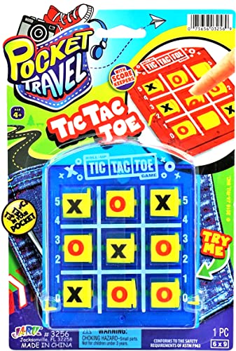 JA-RU Portable Tic Tac Toe Mini Board Game (1 Pk) 3256-1p