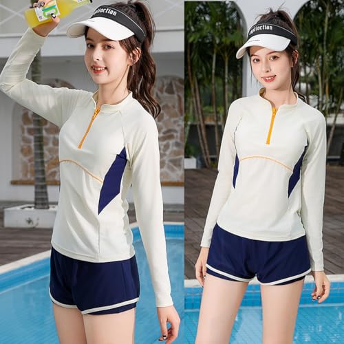 Image of KORADI Girls Swimsuits Rash Guard Swim Set Kids Two-Piece Bathing Suits Teen Swimwear Beach Shorts Sun Protection Swim Shirts