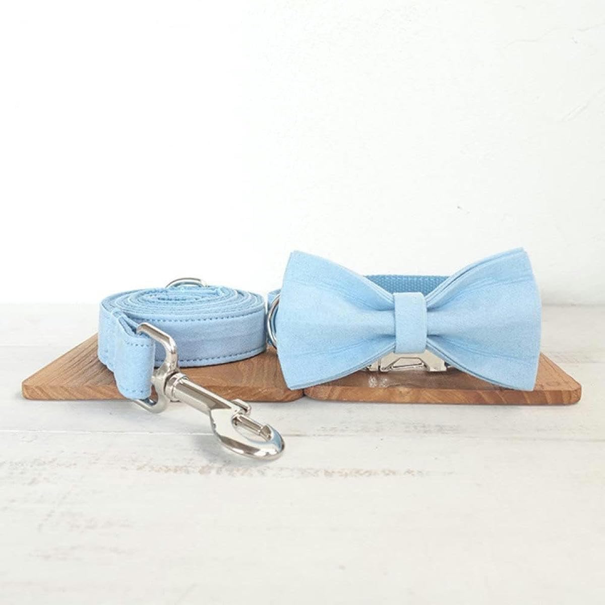collare collare poly satin e nylon blu 5Taglie collare e guinzaglio per cani, collare per cani, L-Set collare e guinzaglio per cani-S