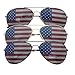 grinderPUNCH 3 Pack Bulk USA America Glasses - American Flag Aviator Sunglasses - Assorted Colors