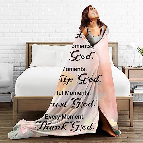Christian Gifts for Women Faith, Inspirational/Religious/Spiritual Gifts for Adults, Soft Throw Blankets for Women/Men, Personalized Blankets for Adults 30"x 40"