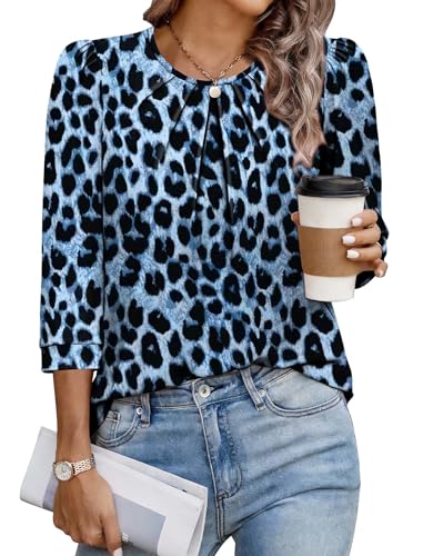 Leopard Print Tops for Women Business Casual Outfits...
