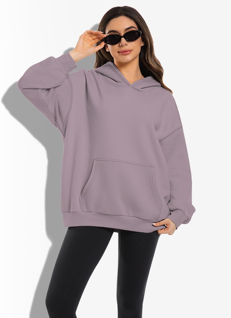 2 Pack Womens Oversized Hoodies Sweatshirts Fleece Hooded Pullover Tops Sweaters Casual Comfy Fall Fashion - Image 5