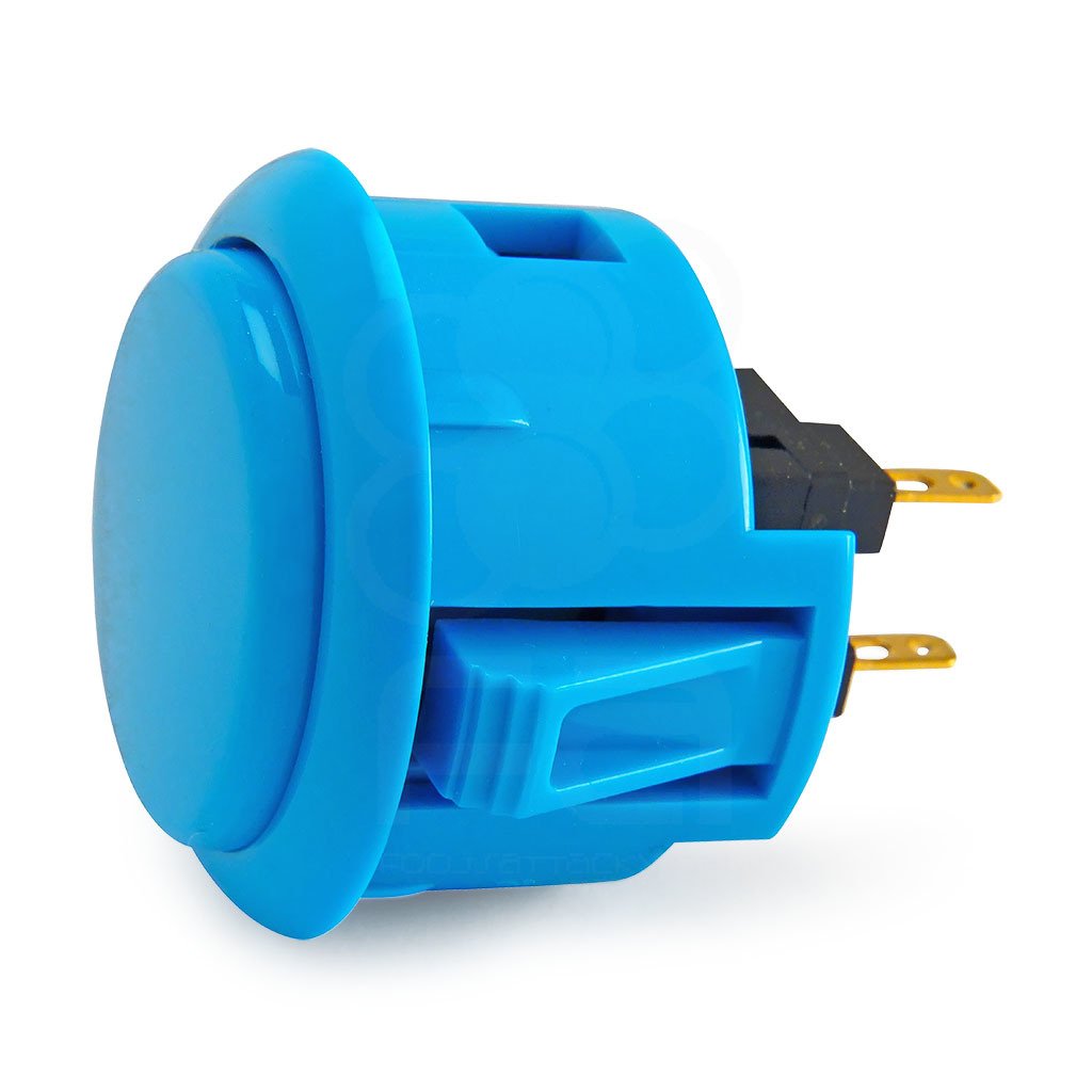 Digitalkey Set 6 Pulsanti SANWA OBSF-30-B - Bottoni Arcade Gamepad per Cabinati e Bartop (Blu)