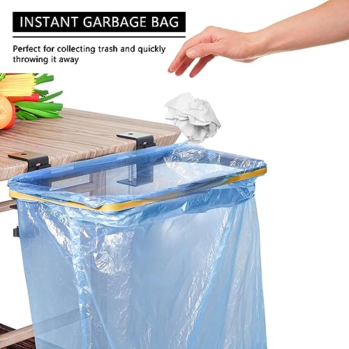 Image of mumisuto Trash Bag Holder, Over The Cabinet Trash Bag Holder for Kitchen, Stainless Steel Under Sink Bag Holder, Garbage Bag Holder for Kitchen, Cabinet, Camping, Picnics (Without Garbage Bag)