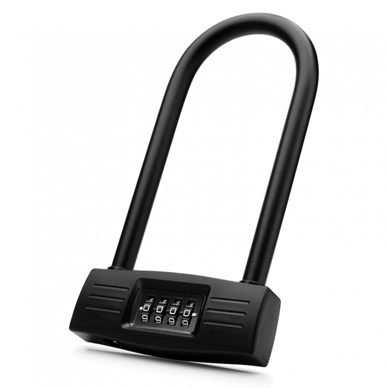 Lucchetto a U per biciclette, lucchetto a combinazione per motocicli Lucchetto a combinazione per lucchetto a U antifurto Scooter per bici resistente per lucchetto a U antifurto, nero (nero)