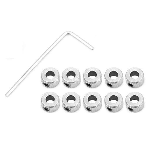Juego de collar de eje de bloqueo de eje de 10 piezas de anillo de collar de bloqueo de eje duradero de ferroníquel galvanizado juego de collar de