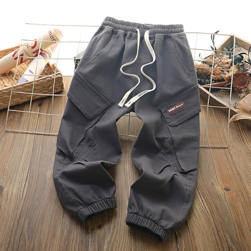 Oversized Boys Cargo Pants Fashion Casual Lightweight School Uniform Joggers Fall Winter Warm Athletic Sweatpants2