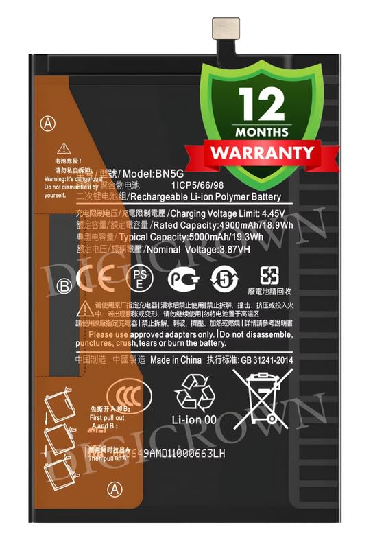 Image of Original BN5G Battery Compatible for Xiaomi Redmi 10A | Redmi 10C - (5000mAh) - 1 Year Warranty DF7