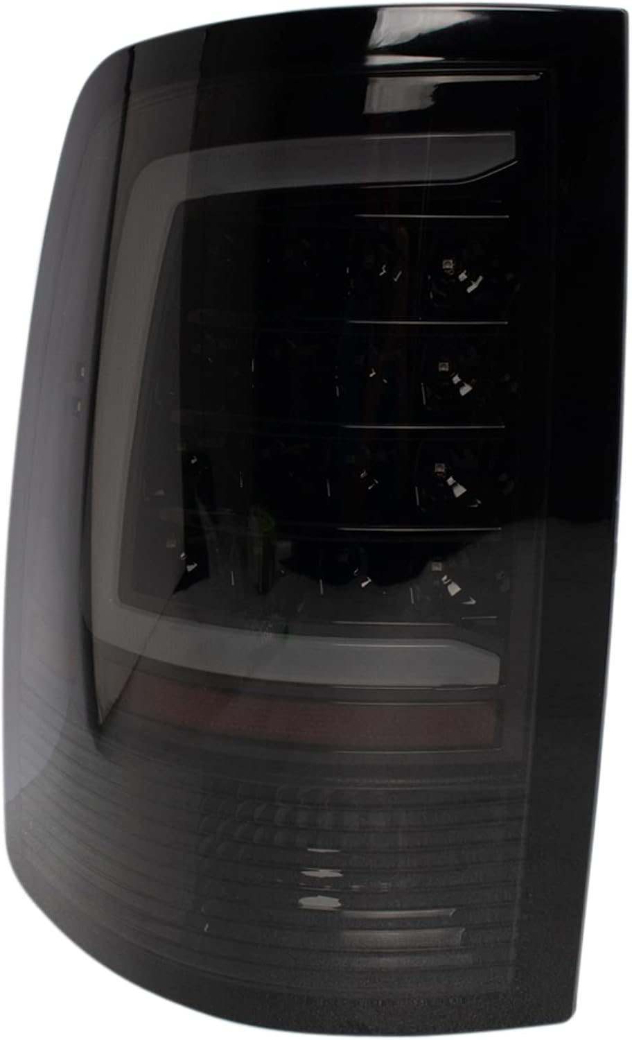 TRQ 2 Piece Driver & Passenger Side Tail Light Assembly Set LED C Light Bar Black Smoked Housing Compatible with 2009-2010 Dodge Ram 2011-2018 1500 2500 3500 2019-2022 1500 Classic CH2818124 CH2819124