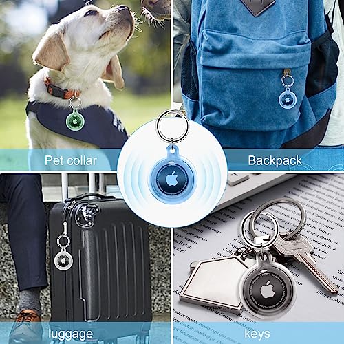Chaveiro Airtag à prova d'água, pacote com 4 suportes Apple AirTag, material TPU transparente, capa