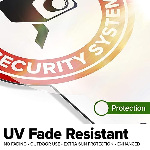 Image of 24 Hour, Video Security System Sign, 9x17, Heavy Duty Integrated Ground Stakes, Indoor /Outdoor Use, Rust Free Aluminum Composite, Made in USA by My Sign center