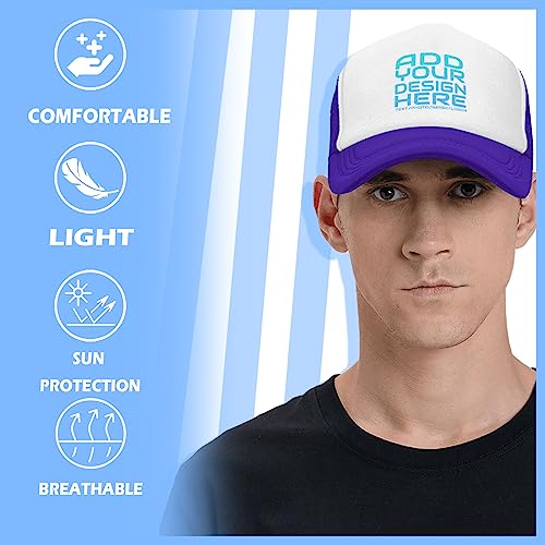 Custom Baseball Cap Design Your Own Custom Hat - Classic Trucker Hat For Men And Women Purple #TOP1