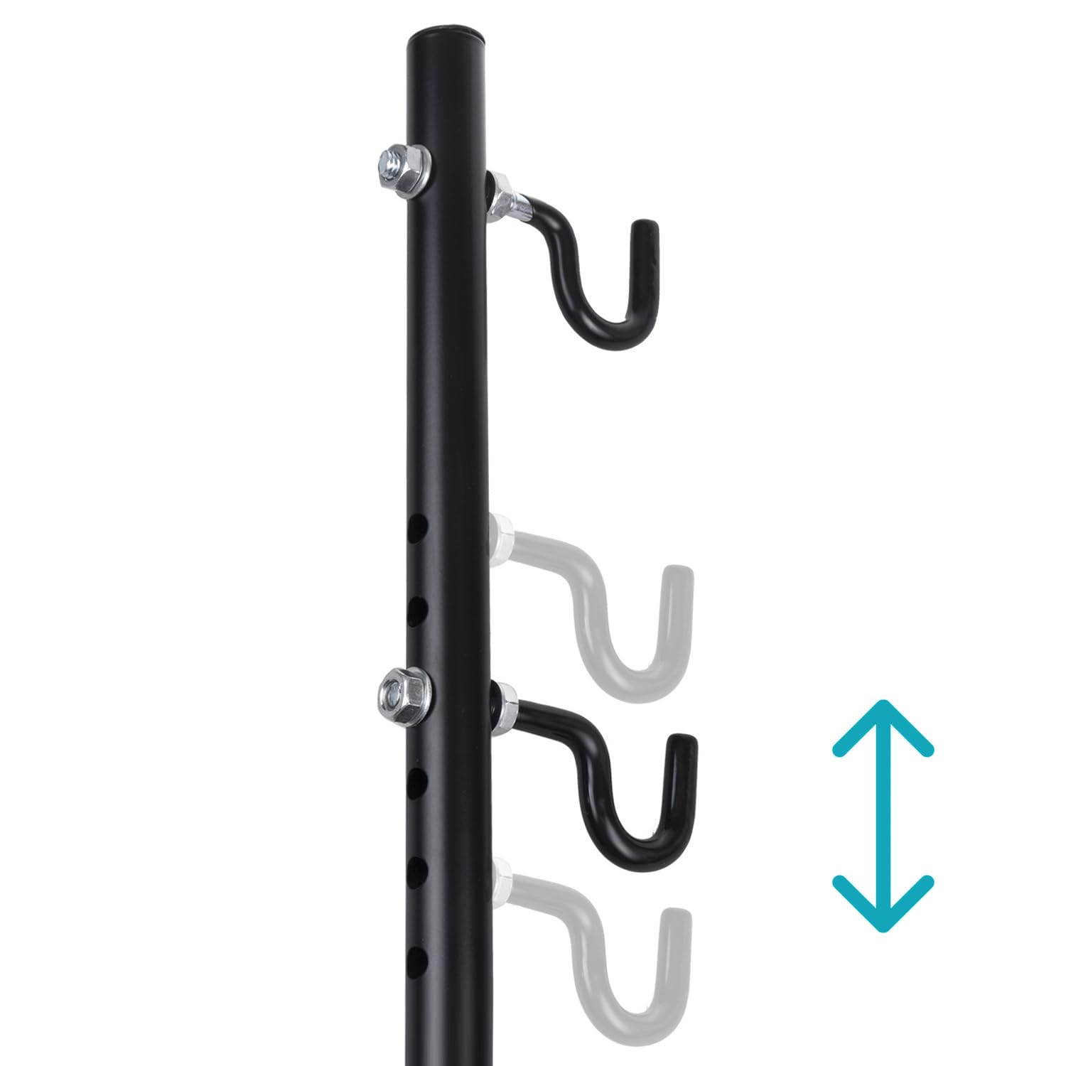Maclean MC-434 Maniglia di servizio per bicicletta Supporto Servizio in acciaio 20 kg Compatibile biciclette MTB ruote da 27,5 Pollici nero Cavaletto Manutenzione