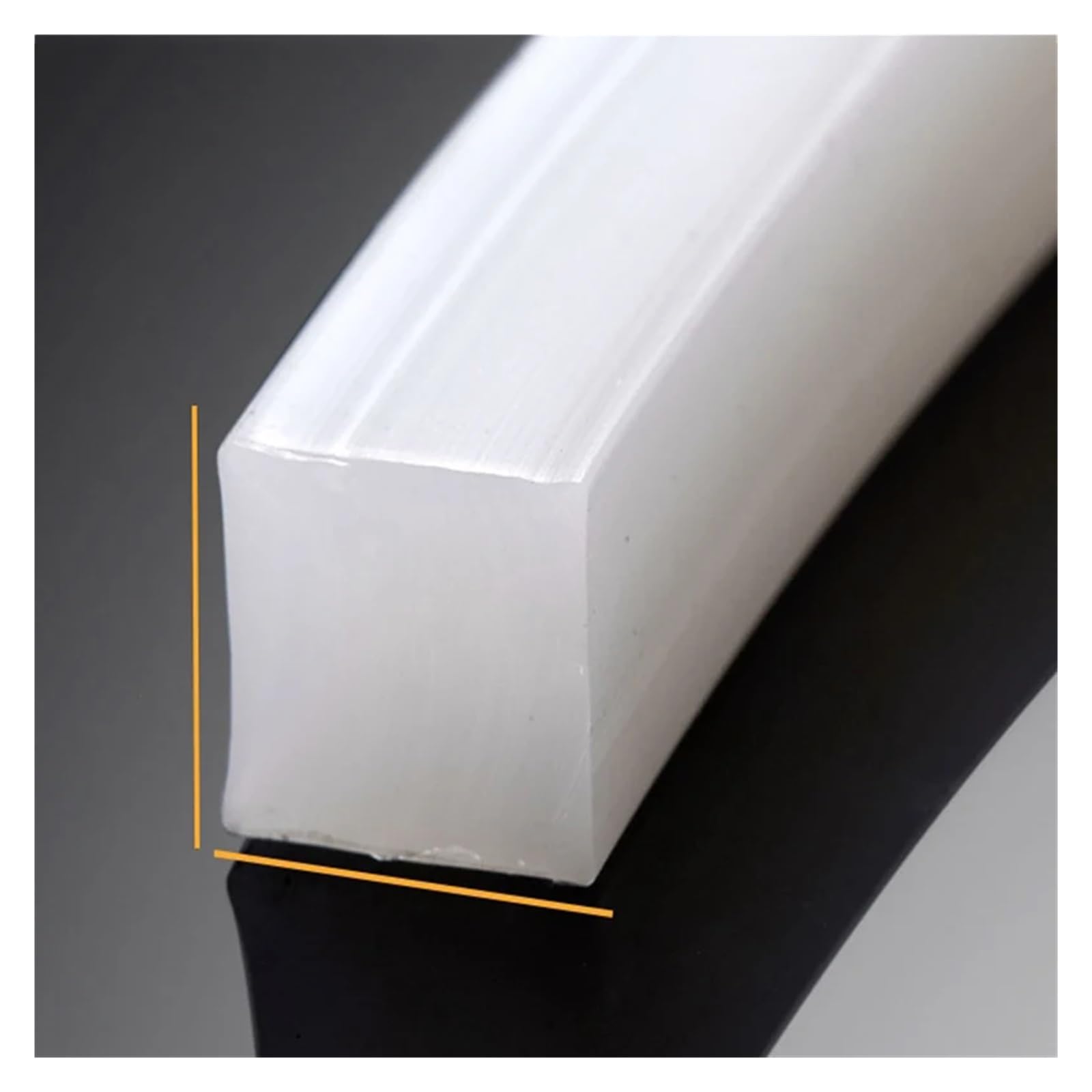 Tira de goma de silicona de 1 metro, junta de sellado antiaceite de alta temperatura, burlete cuadrado de goma de 2-30mm (Color : WHITE, Tamaño : 25x30mm)