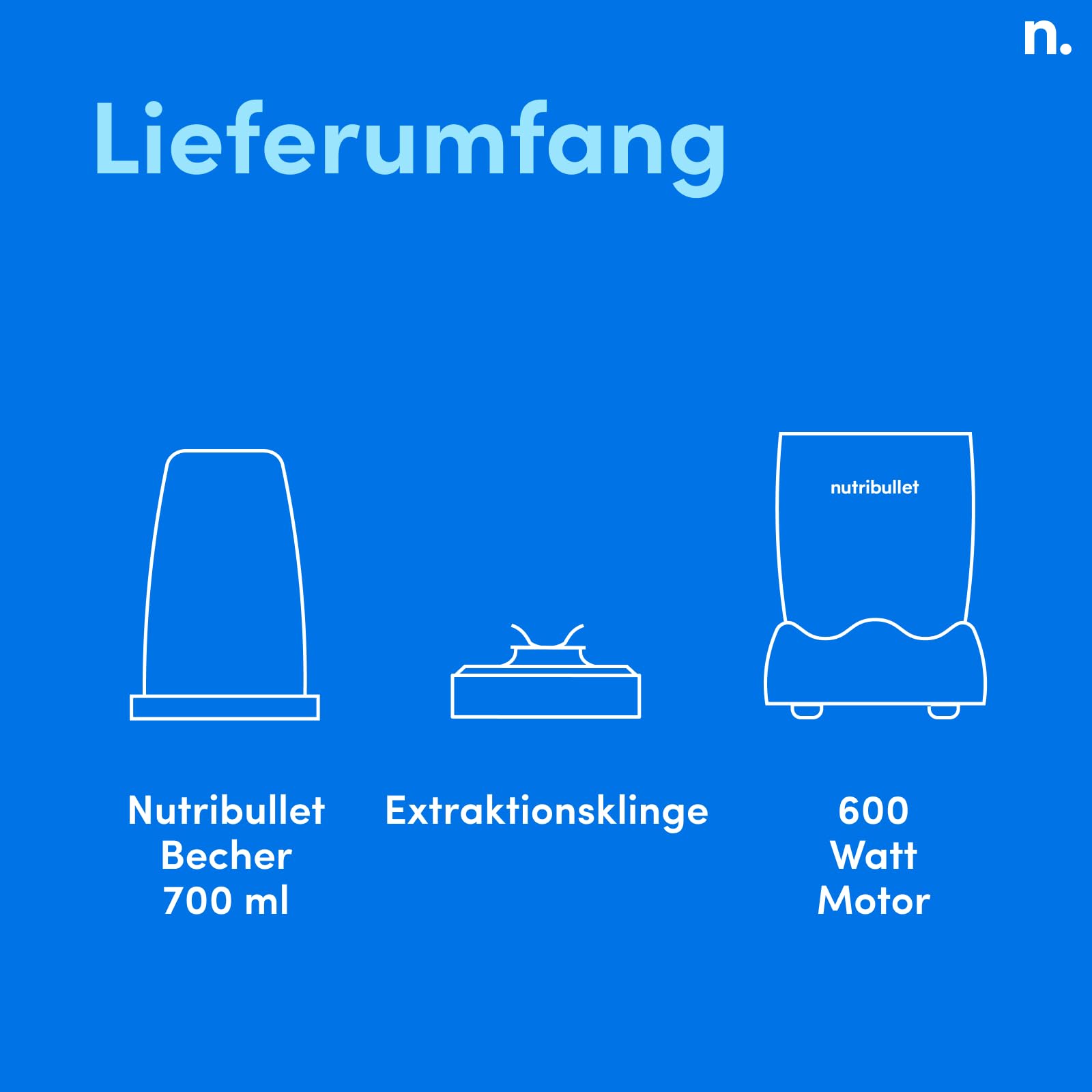 nutribullet Original, Elektrischer Mixer, Zerkleinerer, Smoothiemixer, Smoothie Maker, 600 W Leistung, Einfach und schnell in der Anwendung, Kompakt, Leicht zu reinigen, NB603DG
