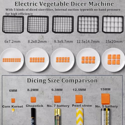 Cortadora eléctrica comercial de verduras y frutas 250W miniatura 4