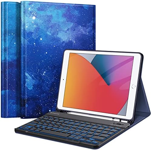 FINTIE IPad Hülle Mit Tastatur - Beleuchtet & Magnetisch Für IPad 9./8./7. Generation