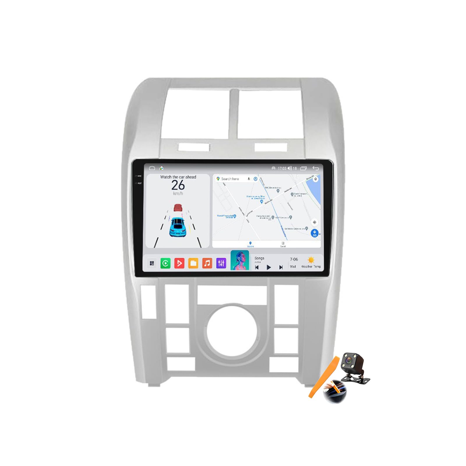 ,M6 pro1,Android 15.0 Coche 2 DIN Estéreo Sustitución para Scion TC 2005-2010 Radio GPS Sat Navi 9''Cartablet Multimedia Vídeo Reproductor BT FM Receptor con Android Auto Carplay