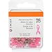 SINGER 75 Count Breast Cancer Awareness Decorative Straight Pins, 1-1/2-Inch, Size 24