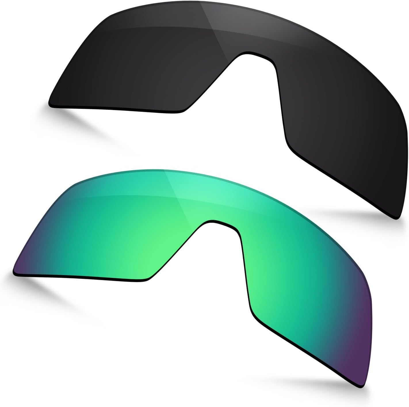 Polarized Replacement Lenses for Oakley Sutro S OO9462 Sunglasses - Black+Jade Green 2 Pieces
