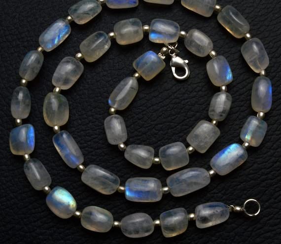 Pierre de lune nacre nuggets lisses 7-16mm pour création bijoux originaux