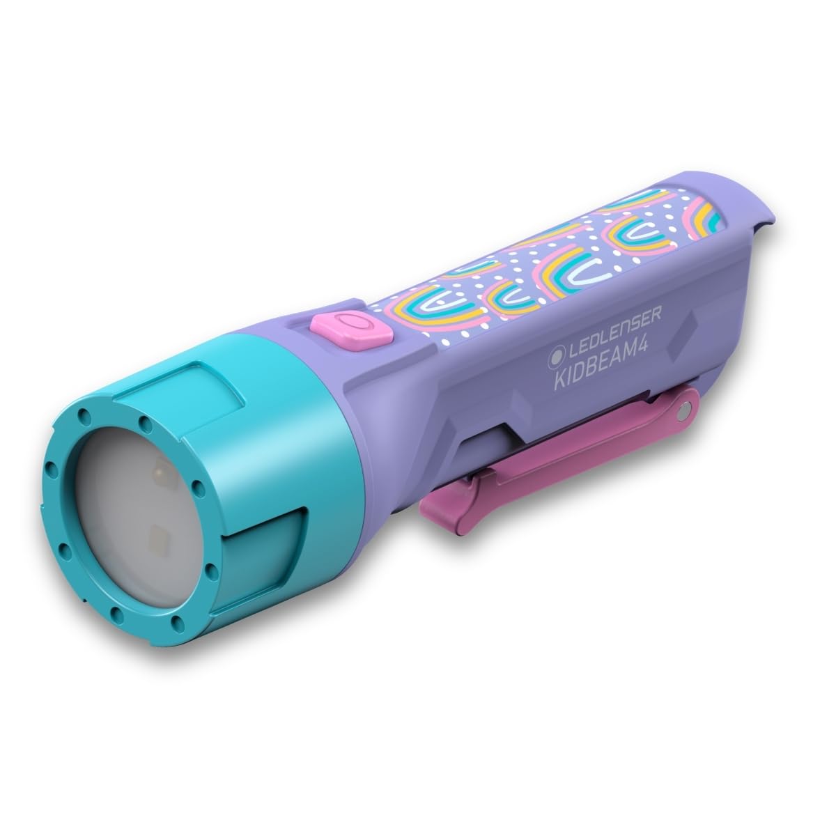 Ledlenser KidBEAM4 Kids Torch, 4 Colour LED AAA Battery Powered Flashlight, Lightweight 72g, Inc Pocket Clip, Auto Shut-Off Feature, Excellent for Reading, Camping & Night Time Fun, Gift for Children